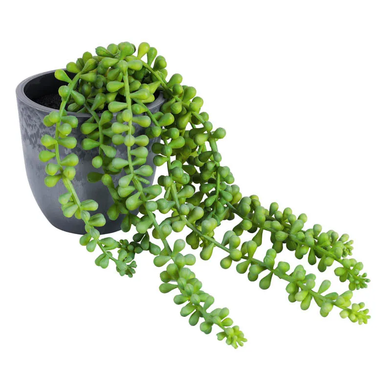 Artificial Mini Succulent With Black Plastic Pot - 1 Feet media 4