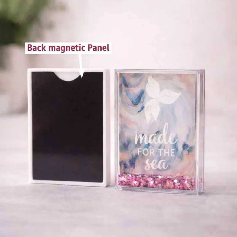 Coastal Quote Glitter Acrylic Photo Frame Fridge Magnet media 5