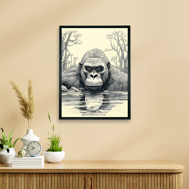 Gorilla Gaze Canvas Wall Art