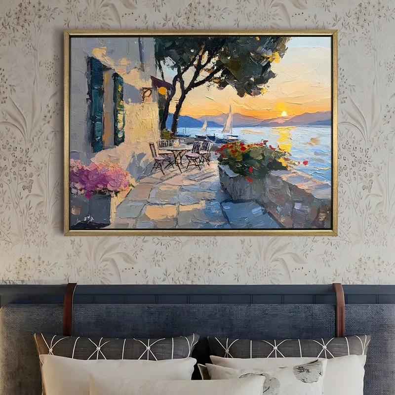 Seaside Pine Canvas Wall Painting With Frame media 5