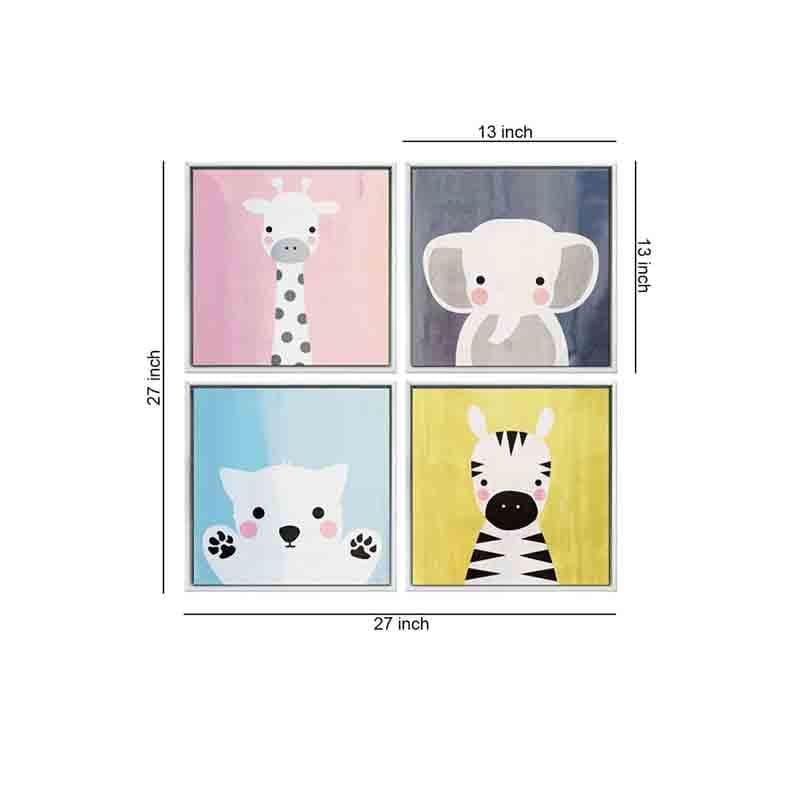 Baby Animals Poly Canvas Wall Art - Set of Four media 7