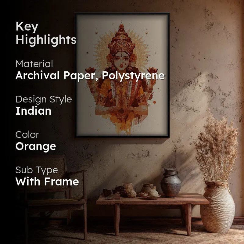 Divine Grace of Goddess Mahalaxmi Archival Paper Wall Art media 2