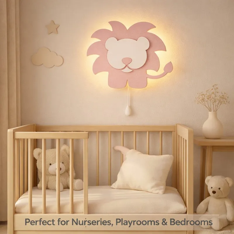 Pureva Lion Battery Operated MDF Wall Lamp - Pink media 4