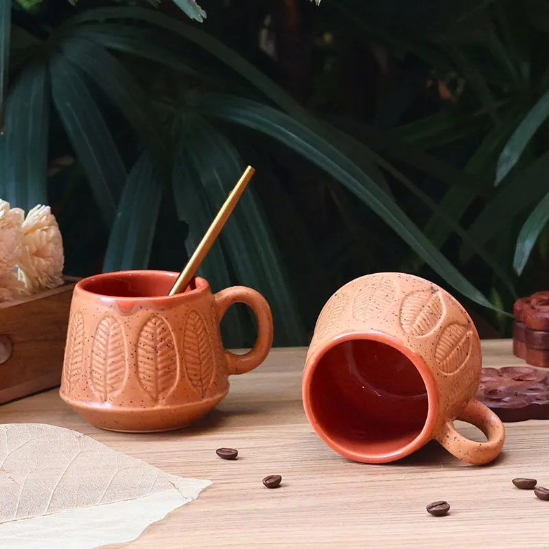 Adriano Ceramic Tea Cup (240 mL/Brown) media 5