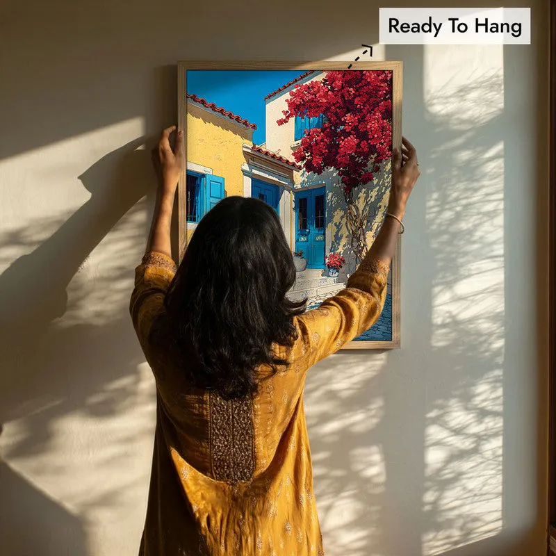Petal shade Canvas Wall Painting - Brown Frame media 8