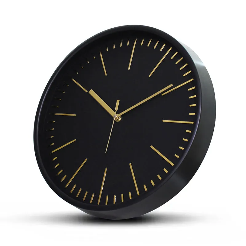 Aestra Analog Wall Clock - Gold, Black media 5