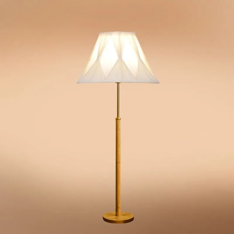Luxe Arc Wooden Floor Lamp - White & Brown media 6