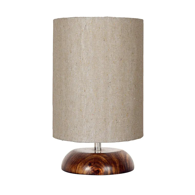 Oleda Disc Wooden Table Lamp - Beige,Brown media 3