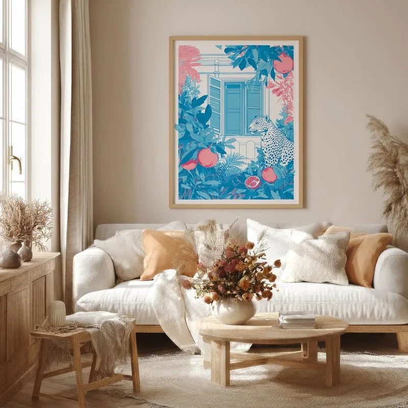 Safari Mood Canvas Wall Painting - Brown Frame media 4