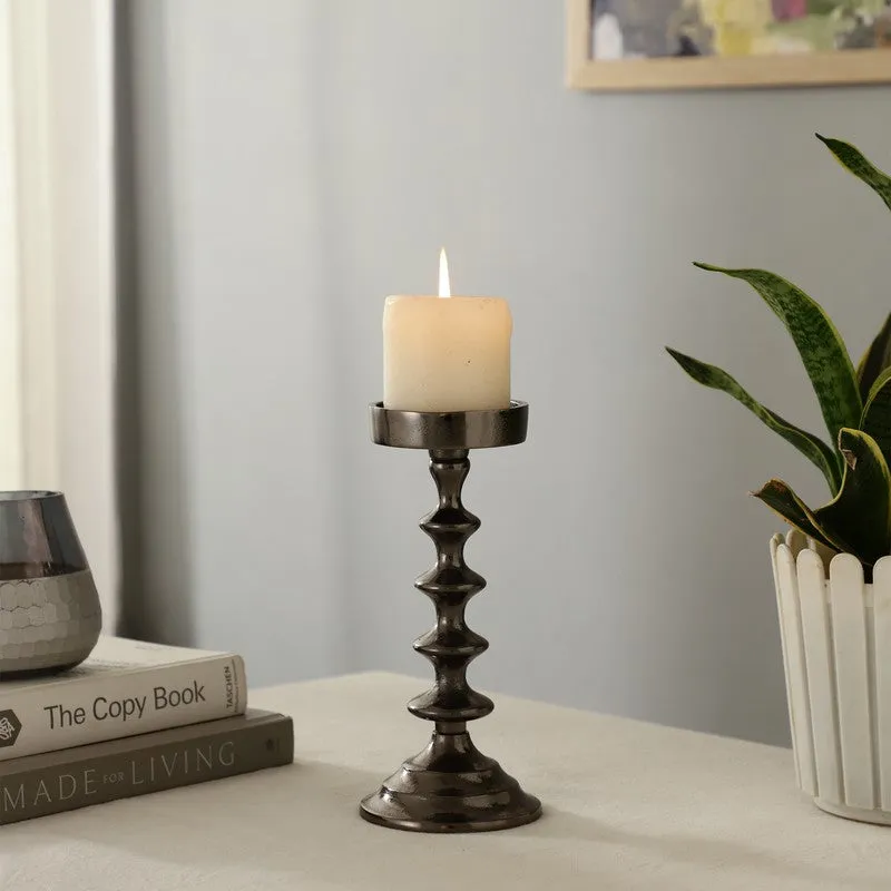 Classic Column Candle Holder - Black media 1