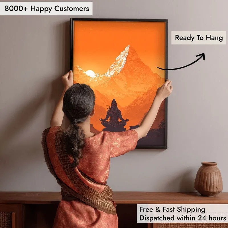 Mahadev Meditating Blissful Archival Paper Wall art media 5