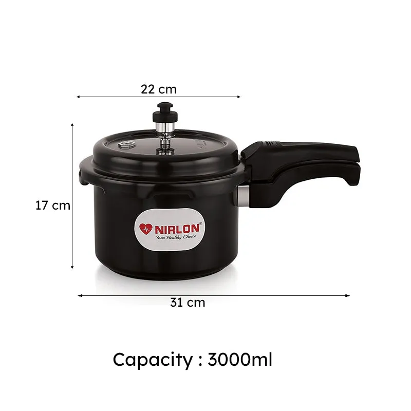 Nirlon Outer Lid Hard Anodized Pressure Cooker - 3000 mL media 12