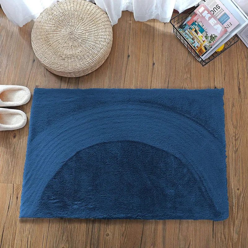 Ruffle Luxe Bath Mat - Teal media 1