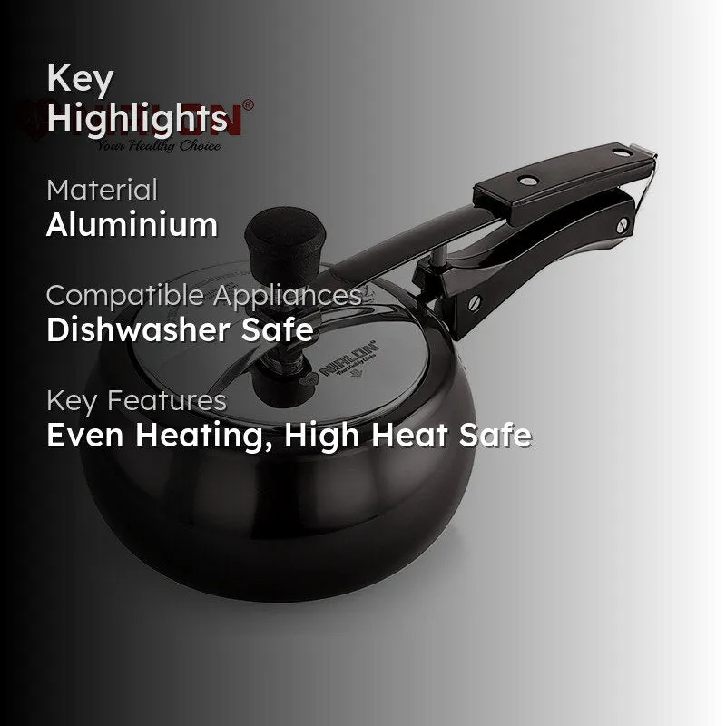 Nirlon Hard Anodized Aluminum Pressure Cooker - 2000 mL/ 8 Inches media 2