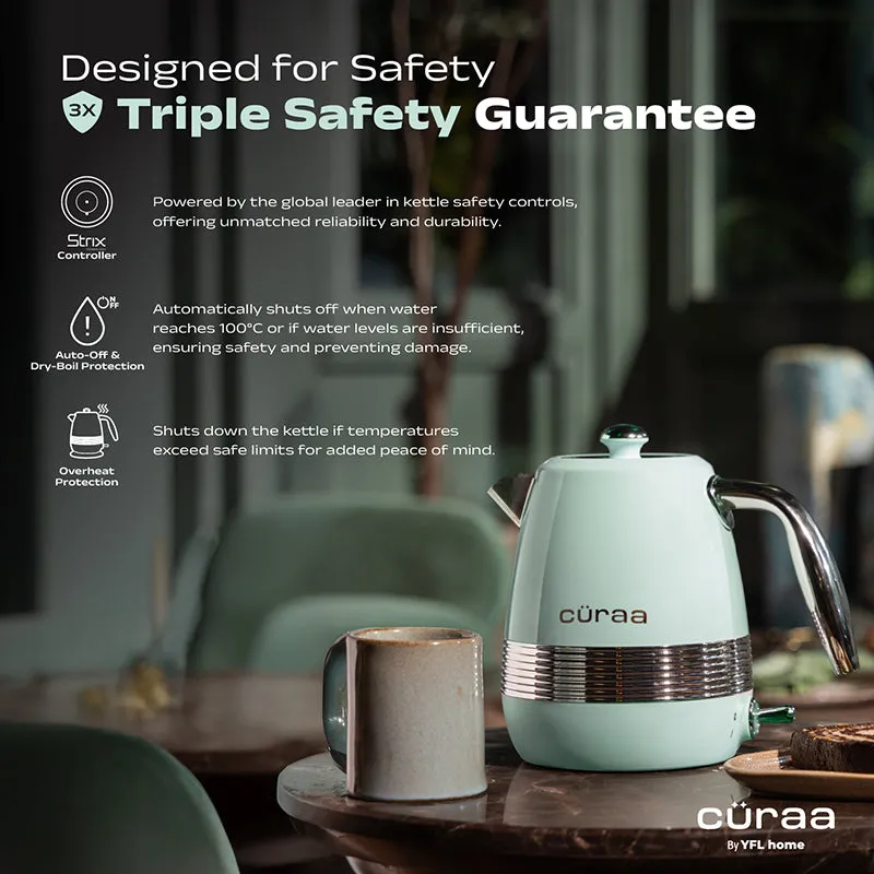 Cüraa By YFL Home Retro Electric Kettle (Green/2000 W) - 1.8 Litre media 4