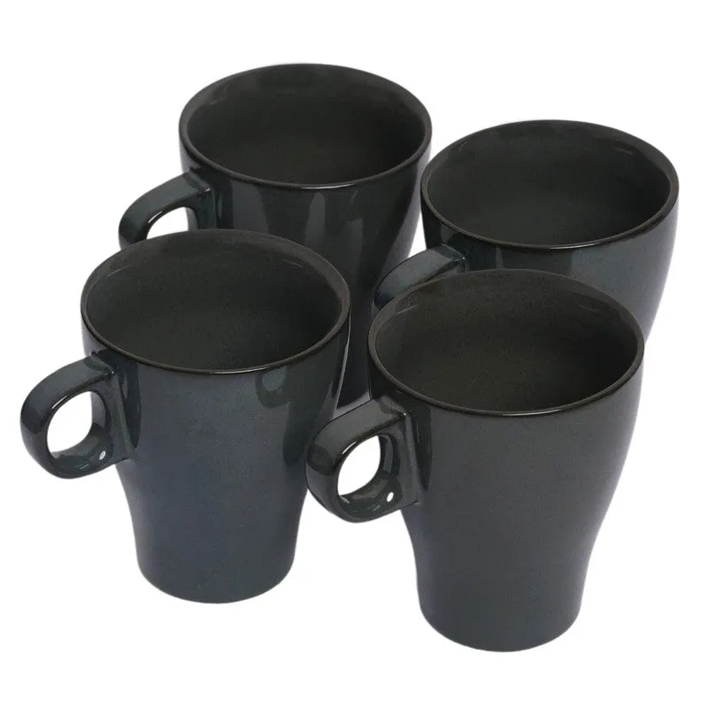 Ceramic Ceramic Coffee Mug (300 mL Each,Blue) - Set Of Four media 3