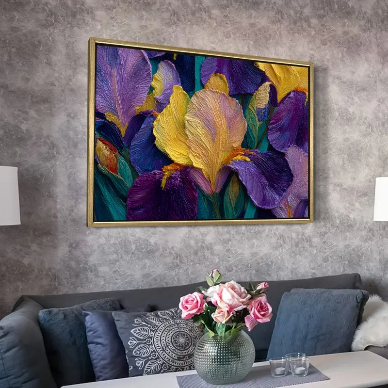 Velvet Iris Canvas Wall Painting With Frame media 6