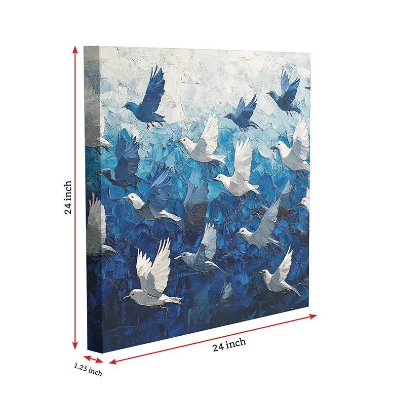 Brushed Flocks Canvas Wall Art media 7