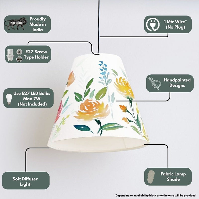 Blossom Dance Handpainted Fabric Ceiling Lamp image 3