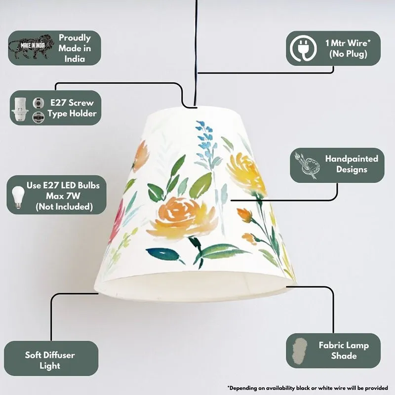 Blossom Dance Handpainted Fabric Ceiling Lamp media 3