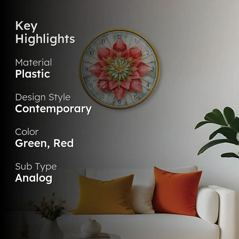 Leaf Loop Analog Wall Clock media 2