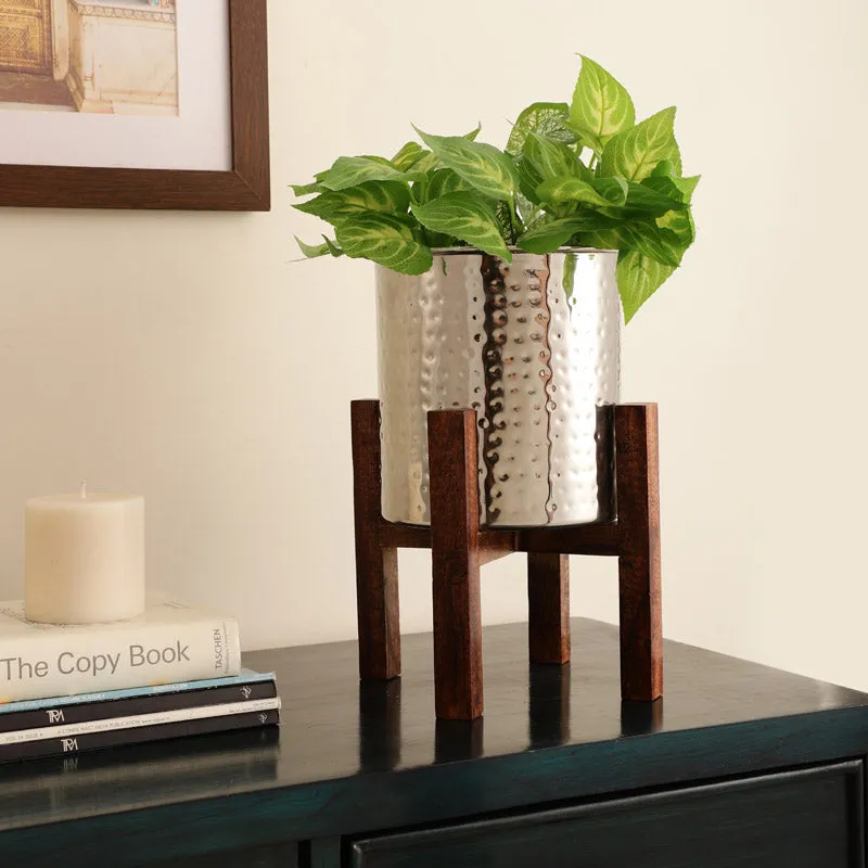 Hita Stainless Steel Planter - Silver media 2