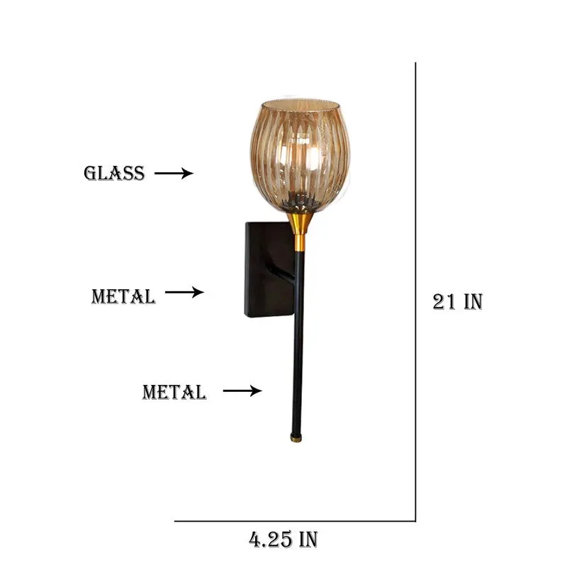 Auric Ribbed Glass Wall Lamp media 9