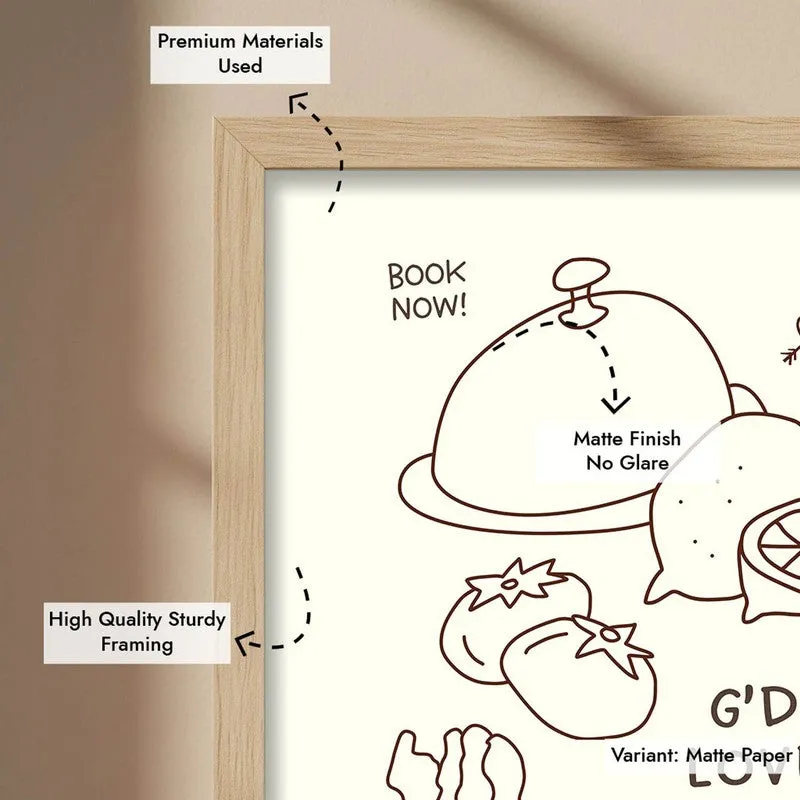 MealDoodle Archival Canvas Wall Art - Brown media 8