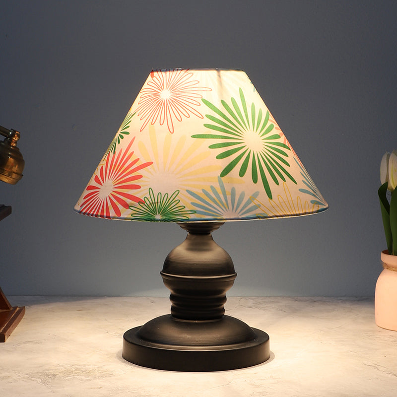 Hikari Prima Printed Mango Wood Table Lamp - Multicolor