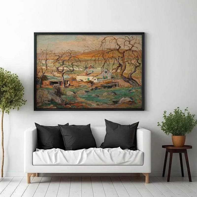 Landscape with Gnarled Trees By Ernest Lawson - Black Frame media 3