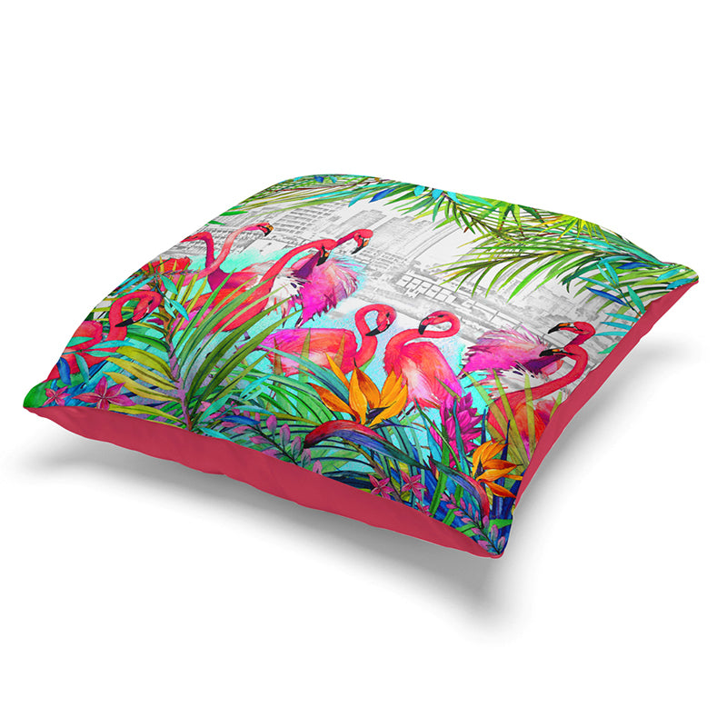 Parrots & Flamingo Printed Cushion Cover Set - Set Of Five media 4