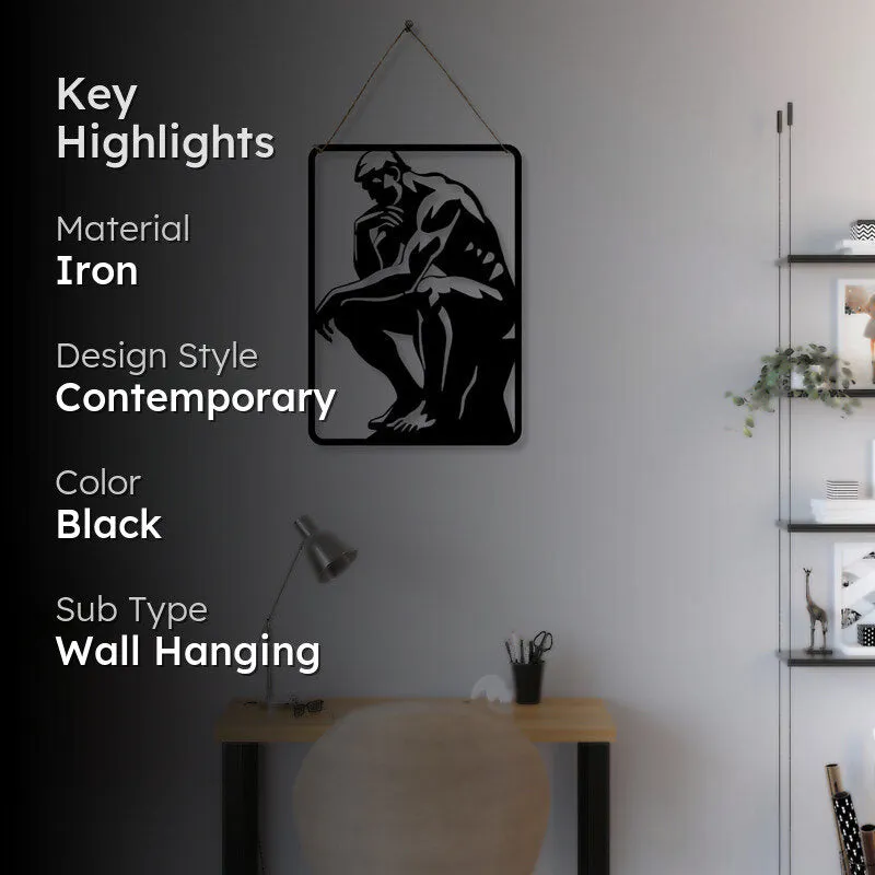 The Thinker's Silhouette Iron Wall Accent media 2