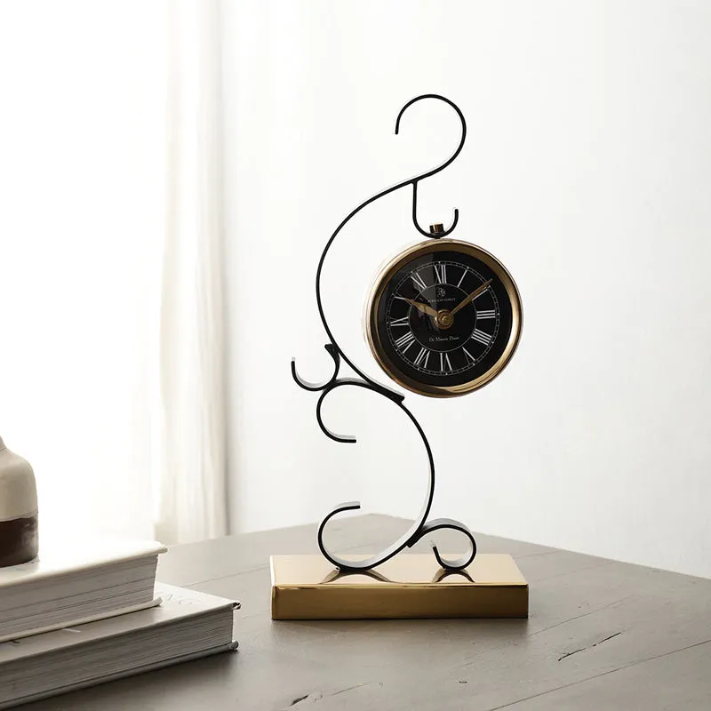 Miami Table Clock - Gold media 1