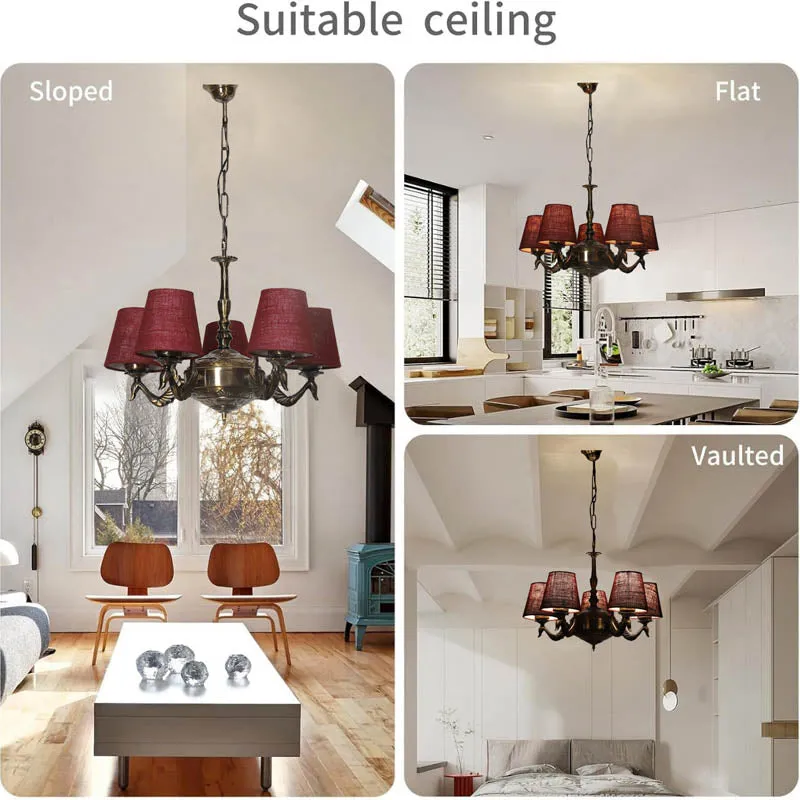 Brunette Conical Golden Antique Ceiling Lamp media 5