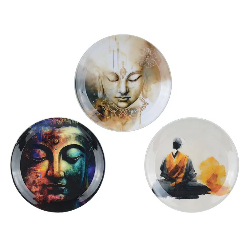 Buddha Nama Wall Plate - Set Of Three media 3