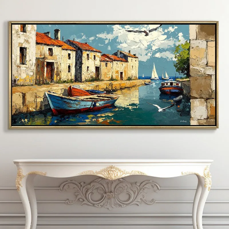 Blue Rest Canvas Wall Painting With Frame media 5
