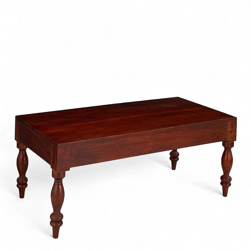 Zynex Sheesham Wooden Center Table - Deep Brown media 4