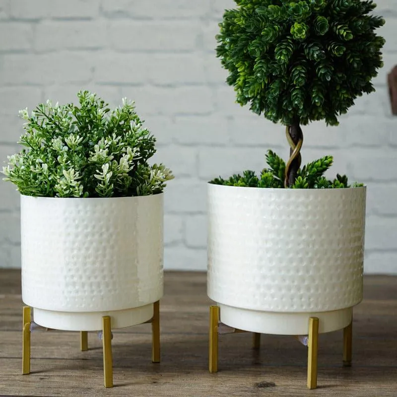 Creta Metal Planter - Set Of Two media 5