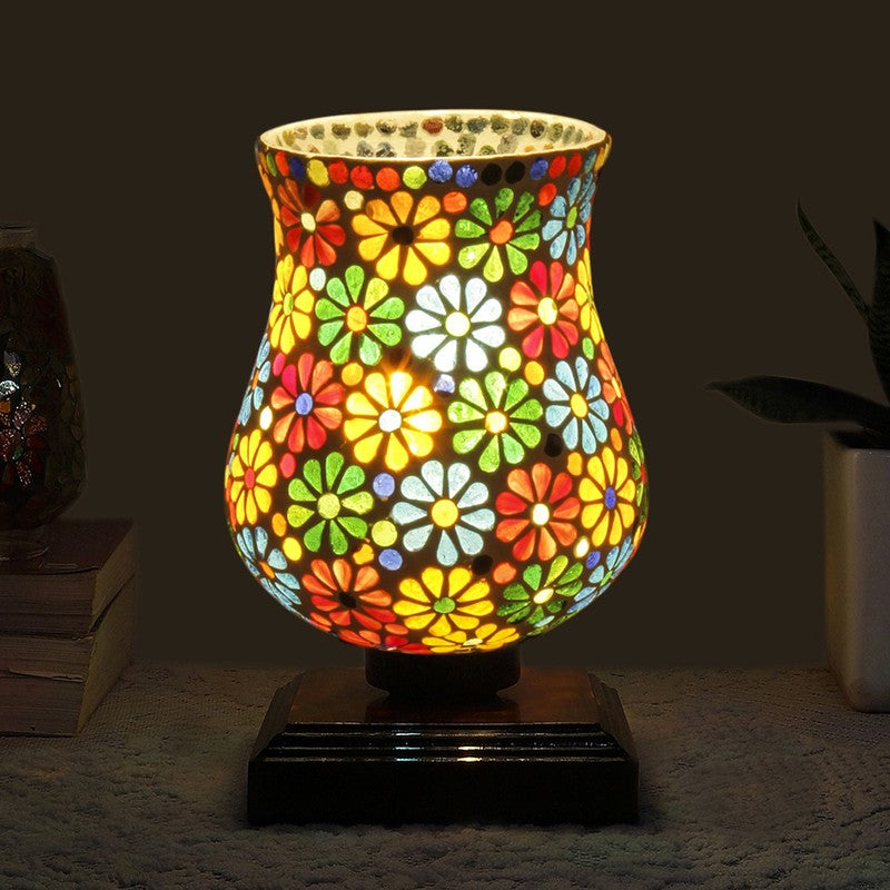 Lumique Mosaic Glass Table Lamp - Multicolor