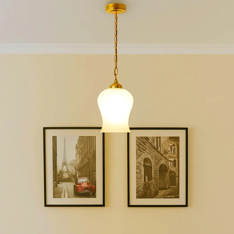 NoorLuxe Metal & Glass Ceiling Lamp media 2