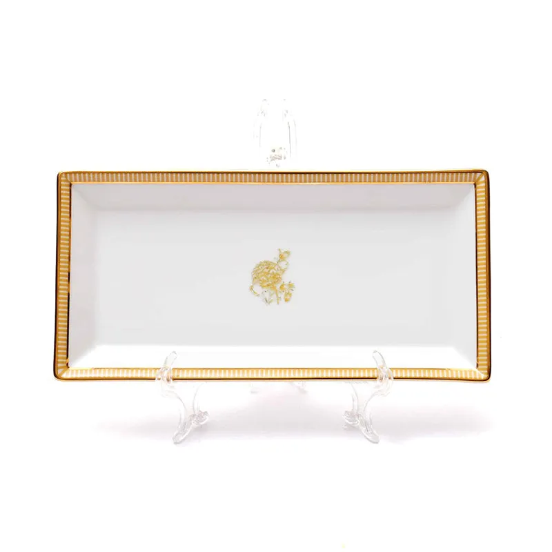 Gilded Iris Porcelain Platter - Gold media 2