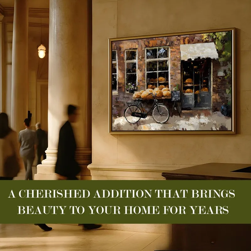Bakers Bike Canvas Wall Painting With Frame media 7