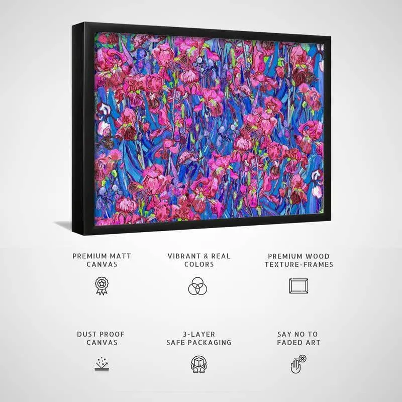 Pink Irises By Vincent Van Gogh - Black Frame media 3