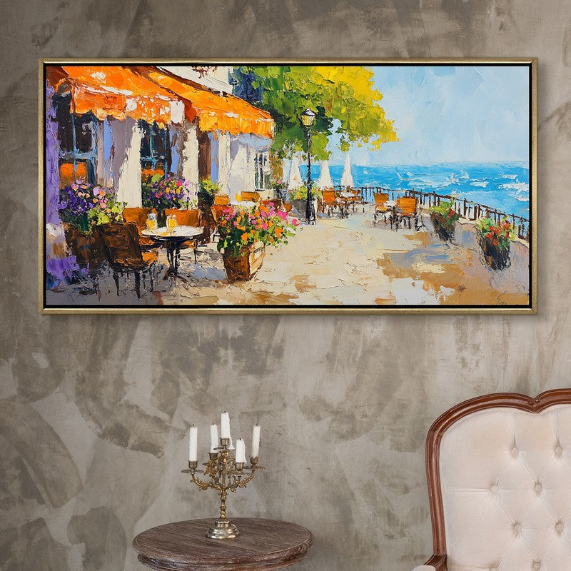 Ocean Whisper Canvas Wall Painting With Frame