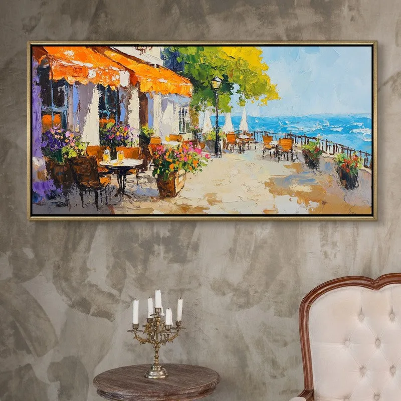 Ocean Whisper Canvas Wall Painting With Frame media 1