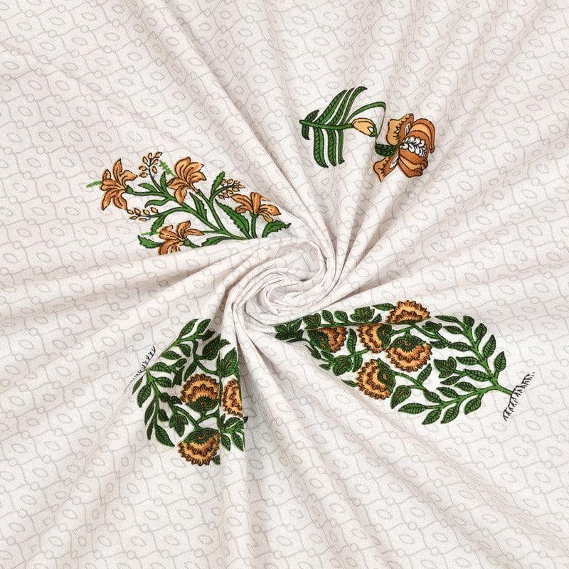 Chandrika Printed Cotton Bedsheet (Green) - 140 TC media 5