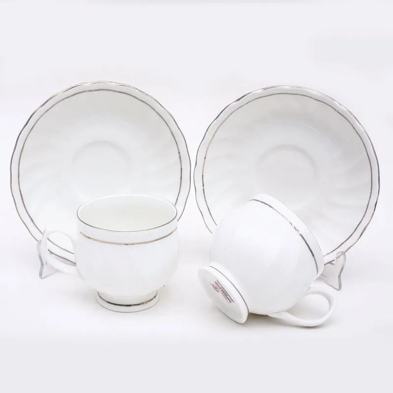 Wynter Bone China Cup & Saucer (150 ML) - Twelve Piece Set media 4