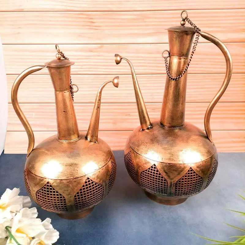 Surahi Silhouette Iron Tealight Candle Holder media 4