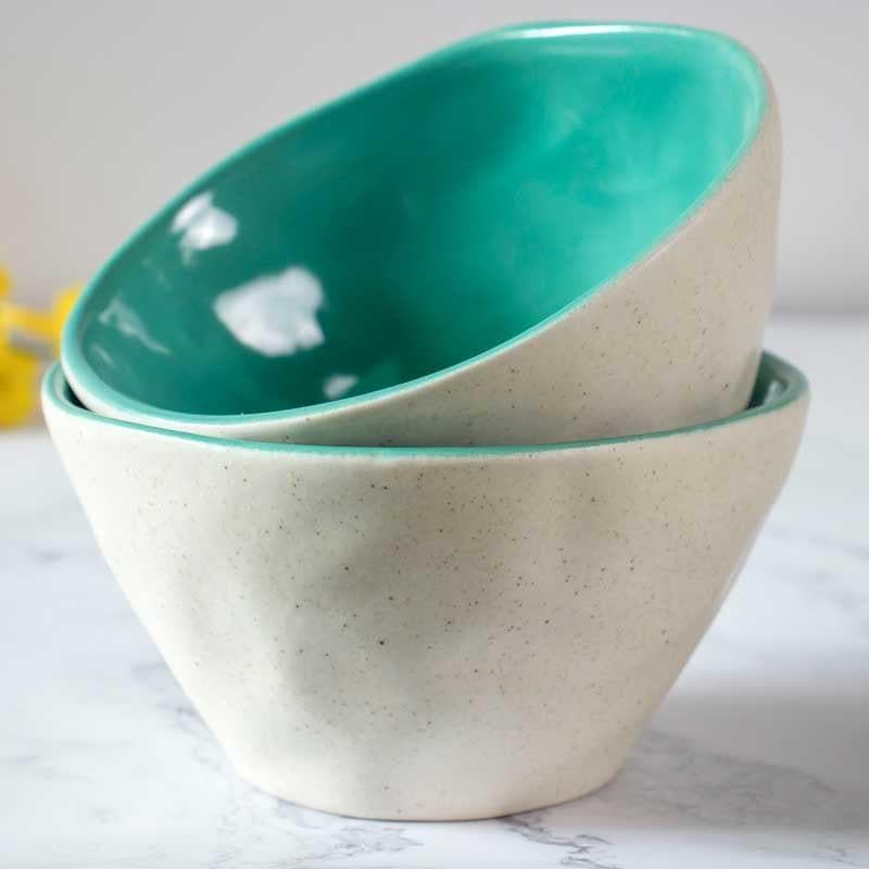 Turquoise Tranquility Serving Bowl media 5