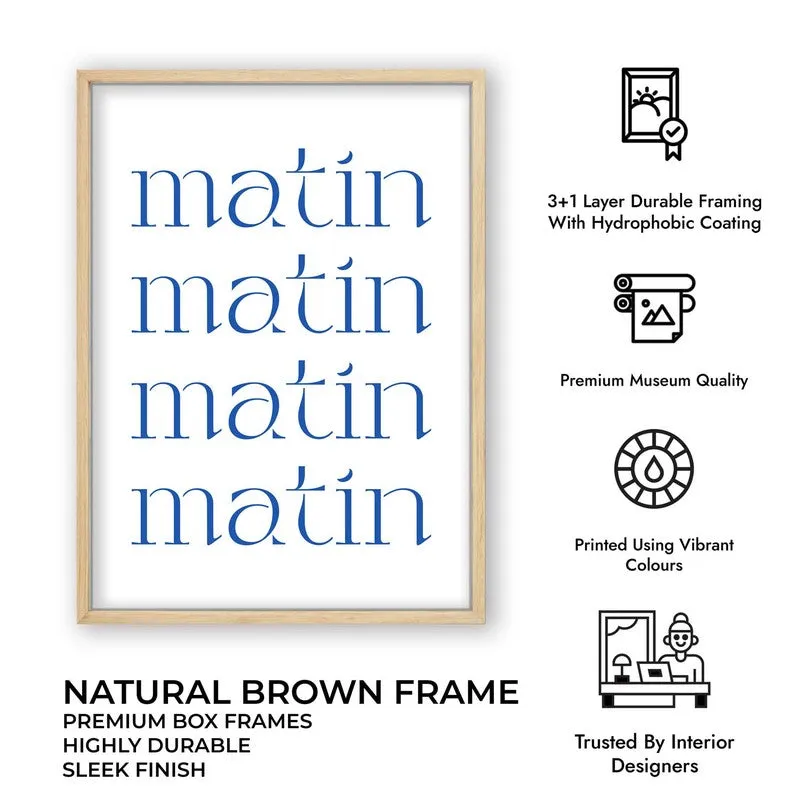 Matin Letters Archival Canvas Wall Art - Brown media 12